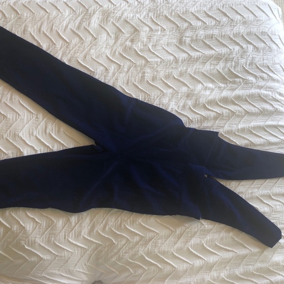 by the way. Pants & Jumpsuits Deep V Navy Velvet Jumpsuit Poshmark